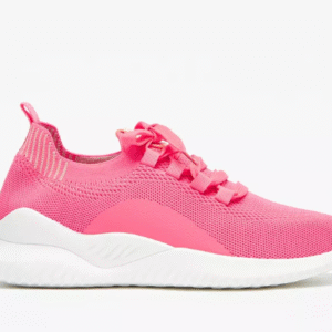 Oaklan Women's Fuchsia Pink Knit Lace-Up Sneakers Size 38