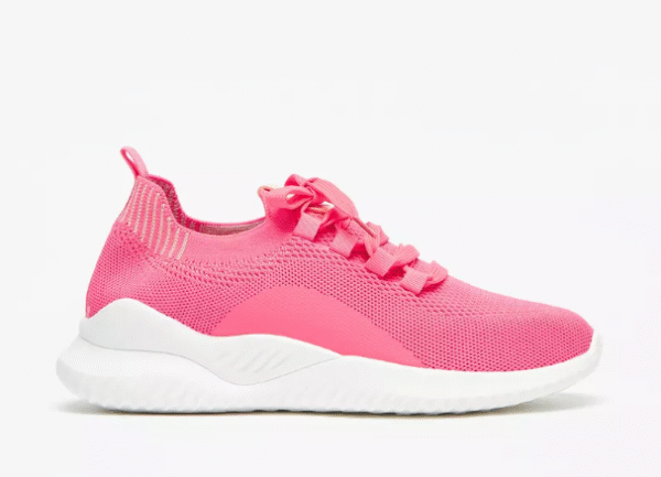 Oaklan Women's Fuchsia Pink Knit Lace-Up Sneakers Size 38