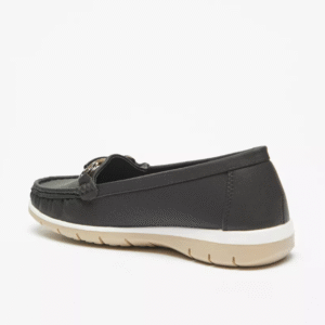 Flora Bella Women's Black Embellished Slip-On Moccasins Size 36