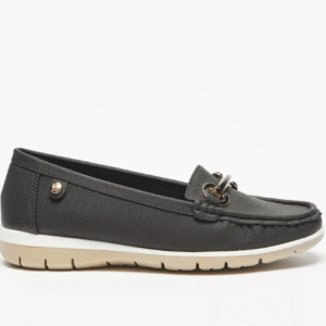 Flora Bella Women's Black Embellished Slip-On Moccasins Size 36