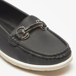 Flora Bella Women's Black Embellished Slip-On Moccasins Size 36