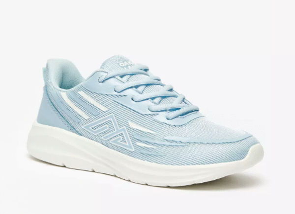 Oaklan Women's Light Blue Mesh Lace-Up Sports Shoes Size 36