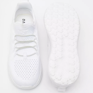 DASH All-White Minimalist Lace-Up Sneakers Size 39