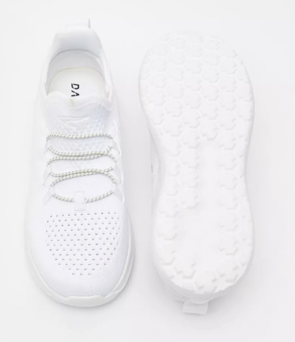 DASH All-White Minimalist Lace-Up Sneakers Size 39