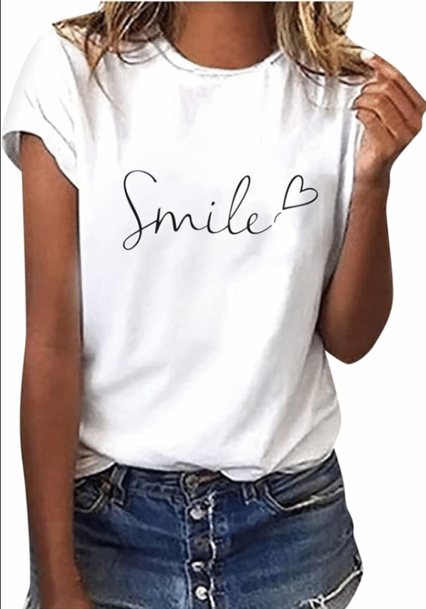 SHEIN White Smile Graphic Tee T-shirt – Size S
