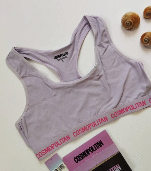 COSMOPOLITAN Women's Lilac Racerback Bralette Size M
