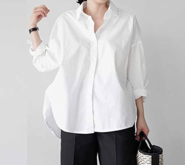 SHEIN Women's Classic White Oversized Button-Up Shirt Size S