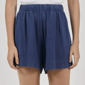 Lefties Girls’ Elastic Waist Cotton Shorts – Navy Blue (Size 9–10Y)
