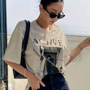 DAZY Women's tee ACTIVE Graphic Print T-Shirt – Size S