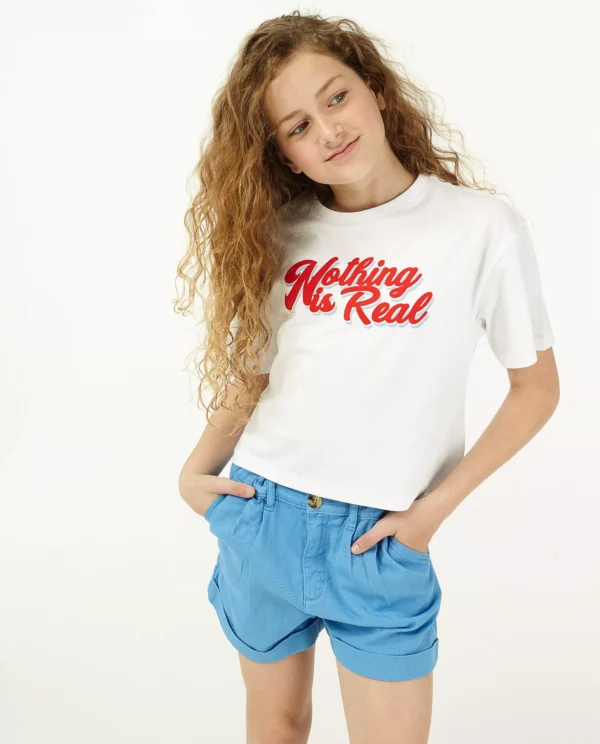 Fish & Chips Girls’ Blue Casual Shorts – Size 146