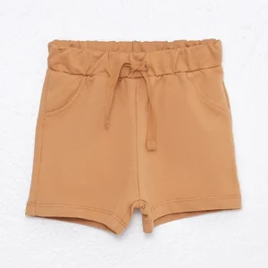 Besties Unisex Kids' Tan French Terry Drawstring Shorts Size 5-6 Y