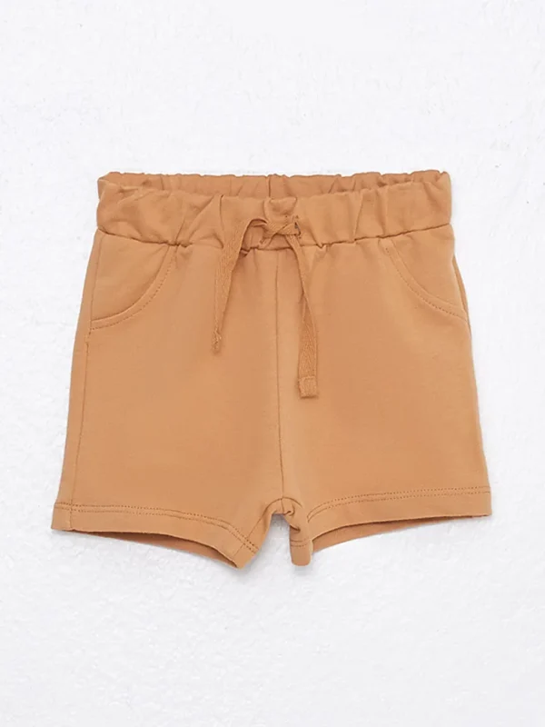 Besties Unisex Kids' Tan French Terry Drawstring Shorts Size 5-6 Y
