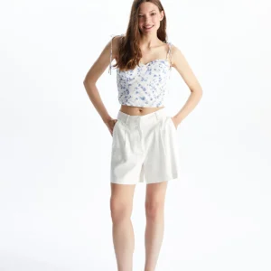 DAZY Women’s White High-Waisted Pleated Short Shorts – Size XL