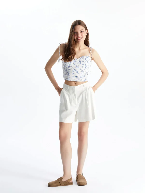 DAZY Women’s White High-Waisted Pleated Short Shorts – Size XL