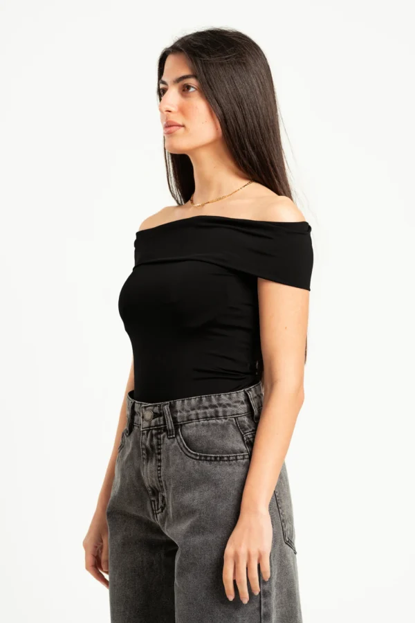 DAZY Black Off-Shoulder Fitted Top Size XL