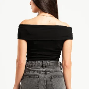 DAZY Black Off-Shoulder Fitted Top Size XL