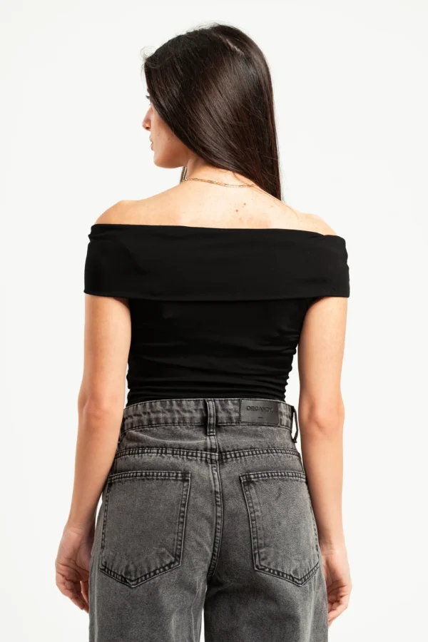 DAZY Black Off-Shoulder Fitted Top Size XL