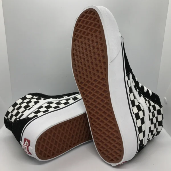 Vans Sk8-Hi Platform 2.0 Checkerboard High-Top Sneakers - Black & White Size 35
