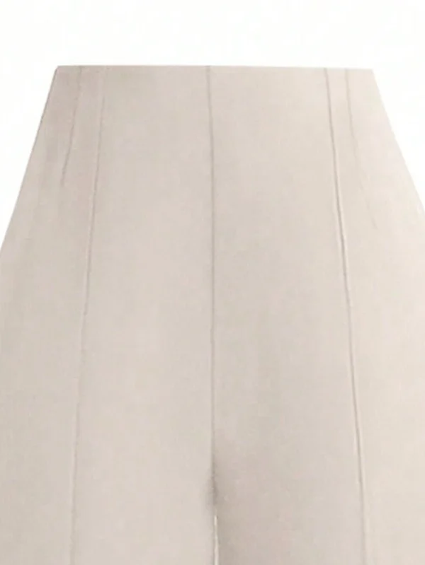SHEIN Women’s Beige High-Waisted Straight-Leg Pants – Size M