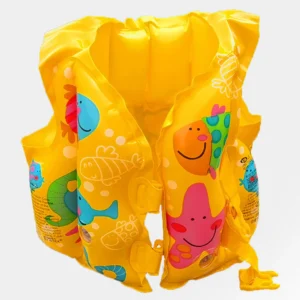 Intex Inflatable Kids' Swim Vest - Yellow with Tropical Cartoon Buddies Design
