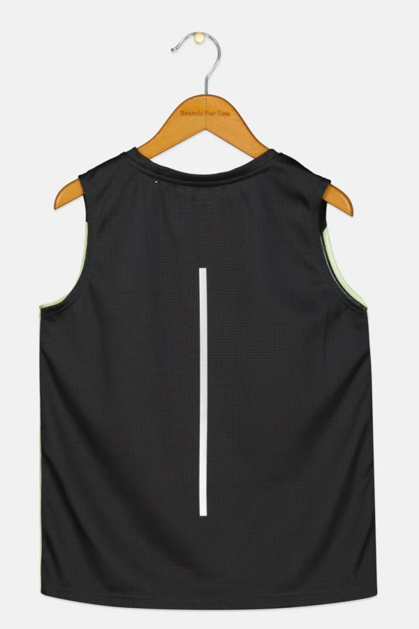 Lefties Boys' Sporty "Overcome Your Limit" Tank Top - White, Green & Black (9-10 Years)
