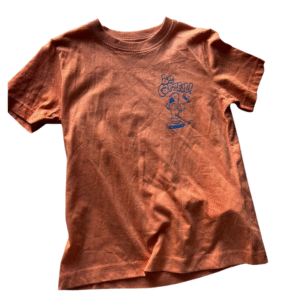 LEFTIES Kids' "Be Careful!!!" Cactus Graphic Orange T-Shirt - Size 7-8Y