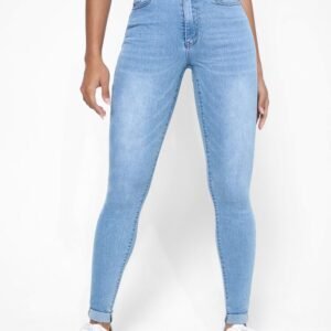 SHEIN Women's Light Wash High Waisted Skinny Jeans - Size XS