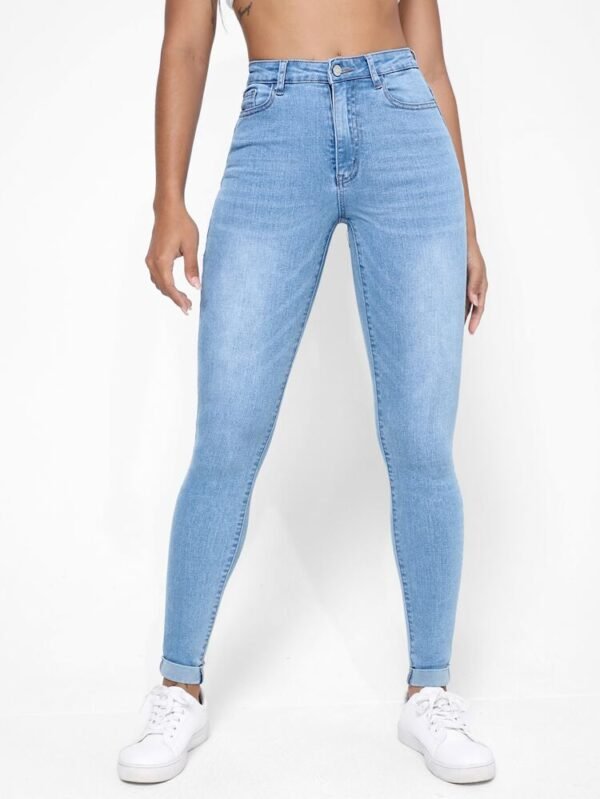 SHEIN Women's Light Wash High Waisted Skinny Jeans - Size XS