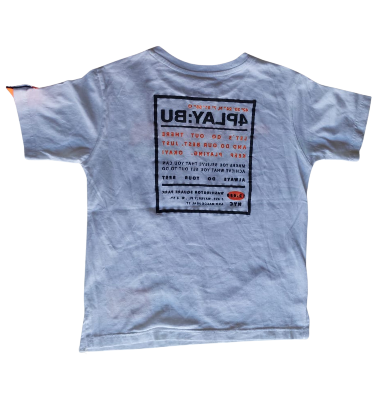 Lefties Kids' White Graphic T-Shirt - PLAY Print, Casual Wear