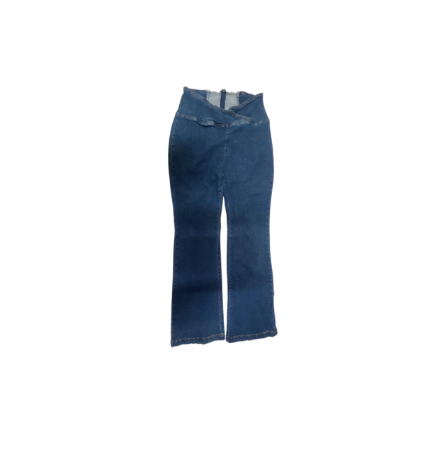 SHEIN Women's High-Waisted Dark Wash Flared Jeans - Size 32