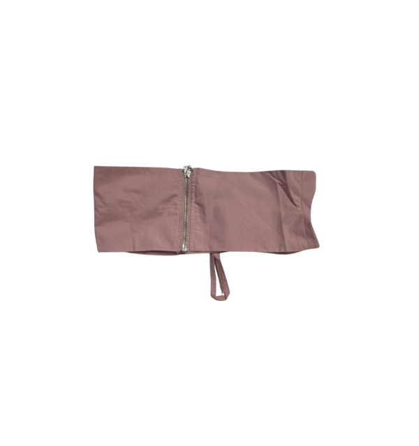 Women's Pink Front-Zip & Lace-Up Corset Belt