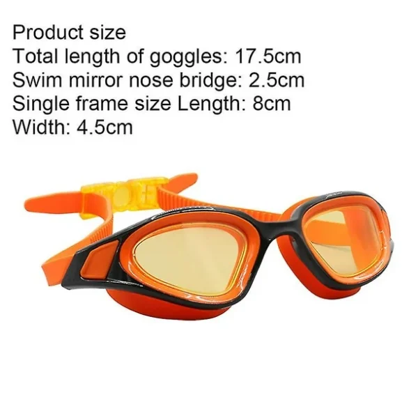 Logifirst Anti-Fog UV Protection Swimming Goggles - Orange & Black