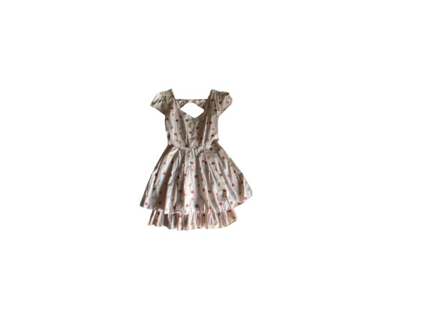 Februgust Girls' Polka Dot Ruffle Dress – Cut-Out Back Summer Dress, Size 140 (9–10 Years)