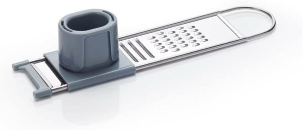 ke Stainless Steel Mini Grater with Safety Holder - Ideal for Garlic, Ginger & Nutmeg