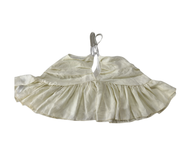 DAZY Women's M Cream Ruffled Halter Neck Cropped Blouse Size M
