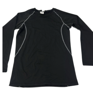 LOGIFIRST Black Long Sleeve Compression Rash Guard - Size S