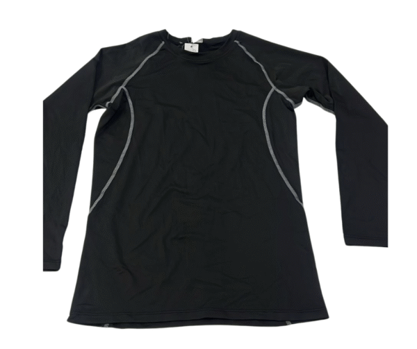LOGIFIRST Black Long Sleeve Compression Rash Guard - Size S