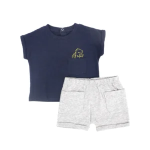 Lupilu Baby Boys' Dinosaur Pocket T-Shirt & Shorts Set Size 2-6 M