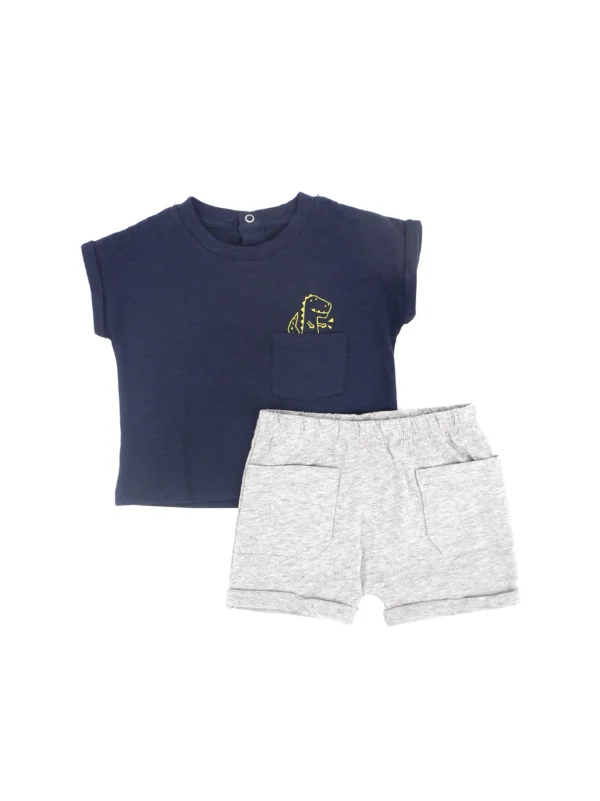 Lupilu Baby Boys' Dinosaur Pocket T-Shirt & Shorts Set Size 2-6 M