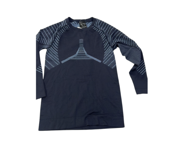 LOGIFIRST Women's Black & Grey Patterned Long Sleeve Compression Top - Size M
