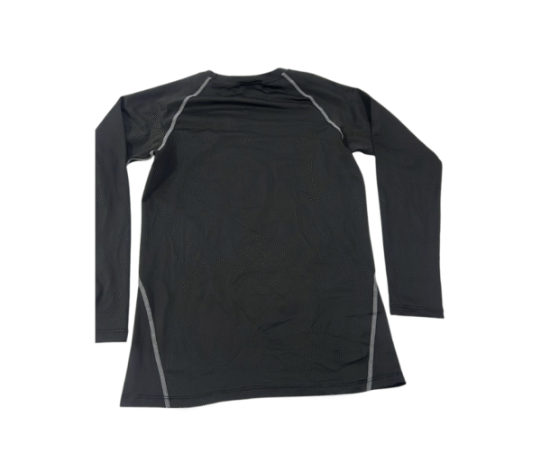 LOGIFIRST Black Long Sleeve Compression Rash Guard - Size S