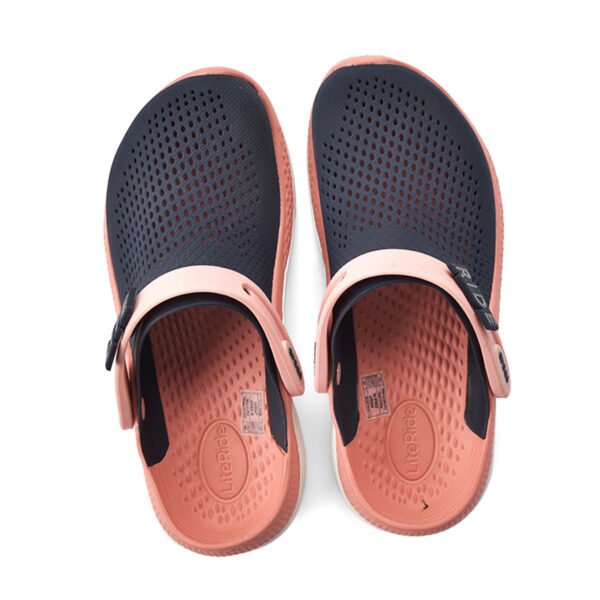 Crocs LiteRide Clog - Navy Blue & PeachCoral, Size 39 - Unisex Comfort Footwear