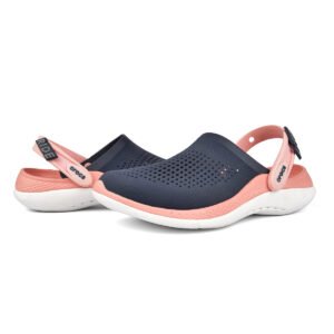 Crocs LiteRide Clog - Navy Blue & PeachCoral, Size 39 - Unisex Comfort Footwear