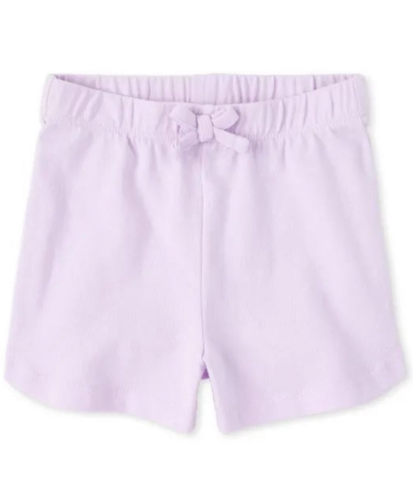 Lefties Baby Girls' Lavender Knit Shorts with Bow Detail