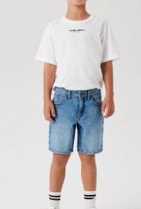 BESTies Light-Wash Denim Shorts for Teens – Classic 5-Pocket Slim Fit, Size 158 (12–13 Years)