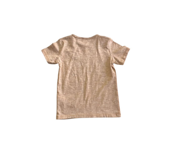 Kidz Nation Beige Short Sleeve T-Shirt for Kids – Soft Cotton Crew Neck Tee, Size 104 (3–4 Years)