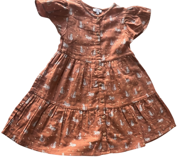 Milla.Star Girls' Printed Tiered Button-Front Dress - Size 122