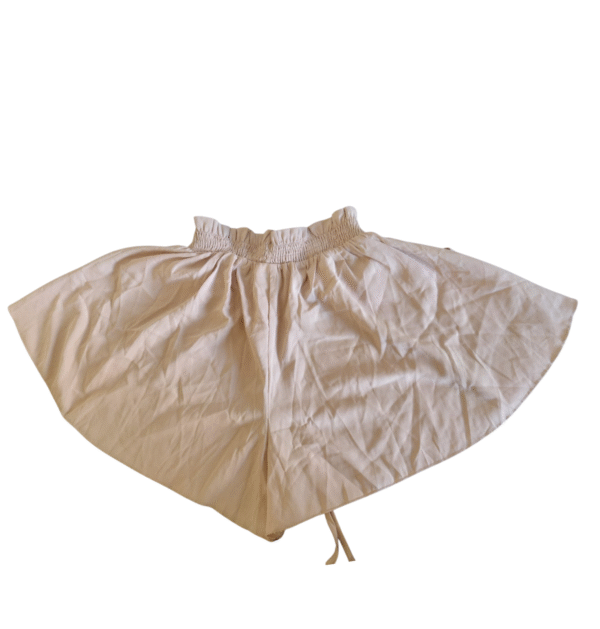 Shein Women's Smocked Waist Layered Skort/Shorts - Light Pink/Beige, Size S