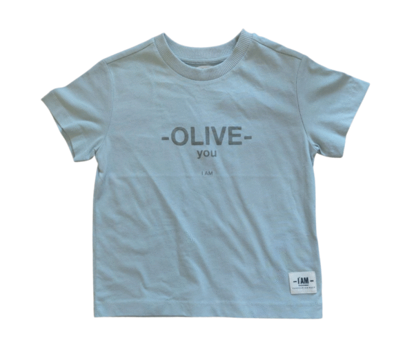 I'AM Kids' -OLIVE- you I AM Graphic T-Shirt - Light Blue, Size for 4 Years