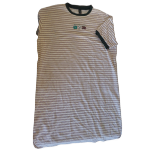 DAZY Striped T-Shirt Dress with Floral Embroidery - White/Multi, Size XL